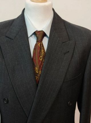 Original costume croisé pinstripe en laine