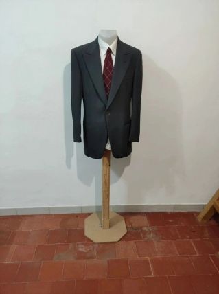 Fabuleux costume gris vert en laine