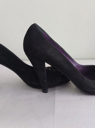 165C* Albano - magnifiques escarpins noirs tout cuir (40)