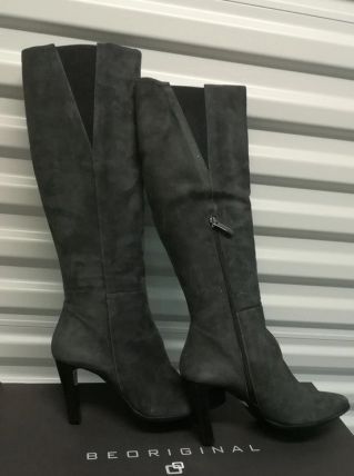 BEOriginal superbes bottes grises cuir (41)