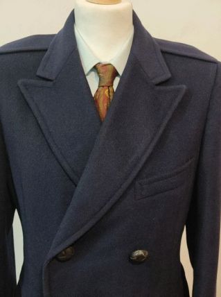 Vintage manteau croisé en laine