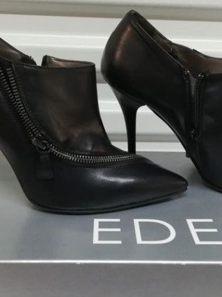 163B* EDEN bottines noires tout cuir (pointure 40)