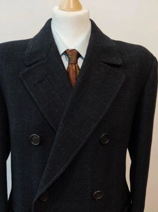 Incroyable manteau croisé en prince de galles