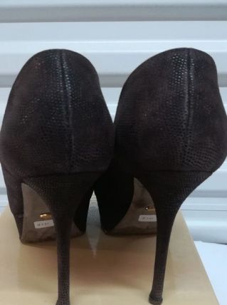 Sergio Rossi - sexy escarpins luxe marron tout cuir (37)