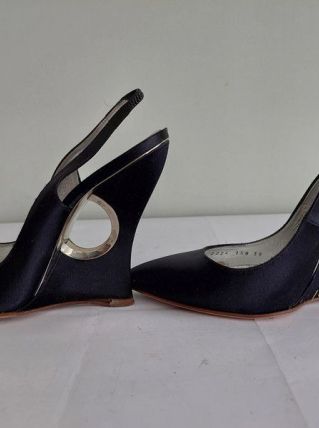 113C* Casadei - sexy sandales noires tout cuir (39)