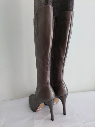 111C* San Marina - sexy bottes tout cuir bronze (38)