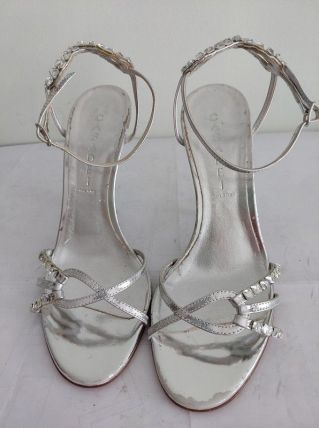 105C* Casadei - sexy sandales argent full cuir (38)
