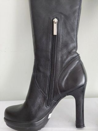 86C* Luciano Padovan-sexy bottes noires tout cuir (37)