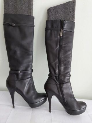 81C* MANAS belles bottes noires tout cuir (40)