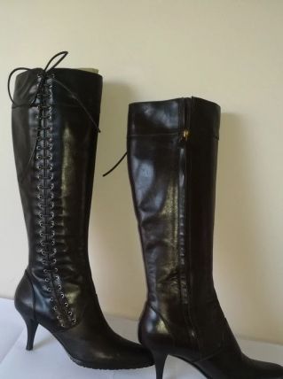 615B* magnifiques bottes marron foncé luxe full cuir Sergio 