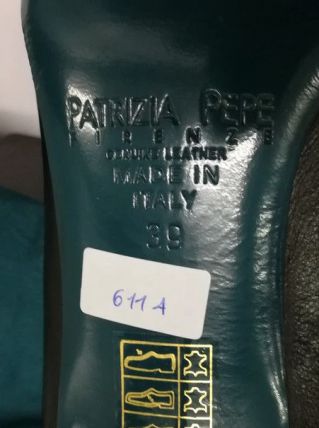 611A* Patrizia Pepe - sexy escarpins noirs full cuir (39)