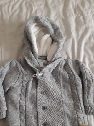 Magnifique gilet/manteau très épais, chaud, capuche amovible