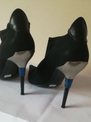 33C* Casadei - superbes escarpins bleus tout cuir (36)