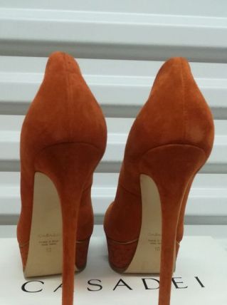 483B* Casadei - topissimes escarpins de luxe orange full cui