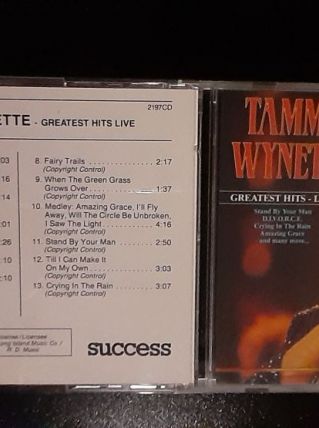 CD Tammy Wynette greatest hits live