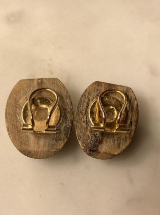 Clips en corne vintage.