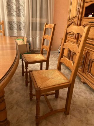 Lot de 6 chaises en bois