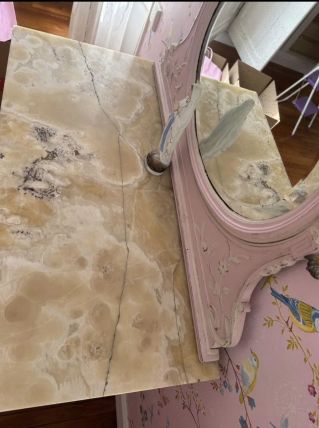 Coiffeuse commode  vintage rose 
