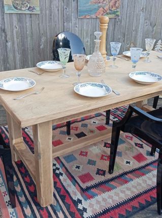 Table de ferme bois brut 