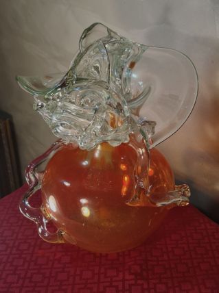Vase en verre de Murano, vase vénitien, vase en verre souffl