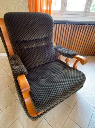 2 fauteuils velours 