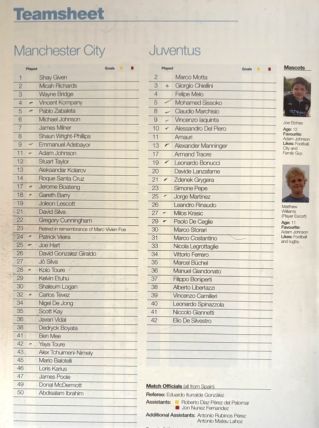 Manchester City v Juventus, Europa League, 30.9.10