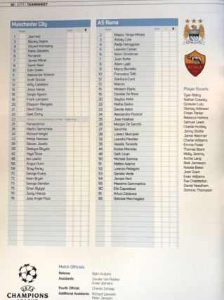 Manchester City v AS Roma, Champions League, 30.9.14