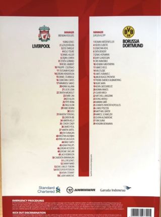 Liverpool v Borussia Dortmund, 10.8.14
