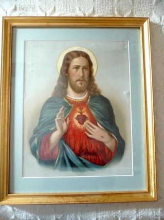 Chromo Coeur de jesus 19 ème