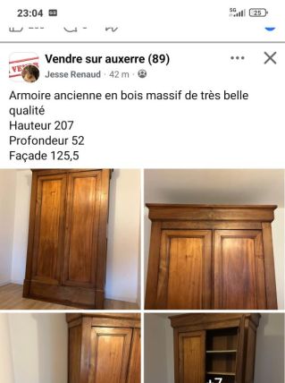 Armoire bois massif