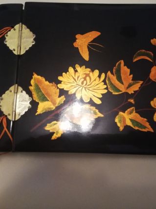 Album photo chinois en bois peint