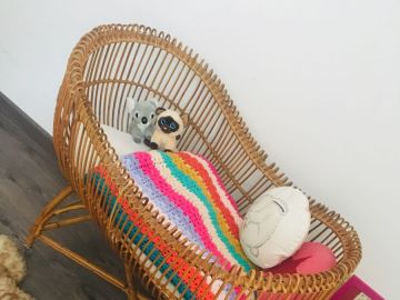 Lit Bebe Rotin Osier Vintage Berceau Moise Luckyfind