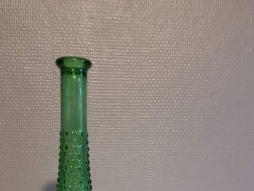 Lampe Design Années 60 En Bouteille De Verre Vert Empoli Italie - Pièce Vintage Décorative