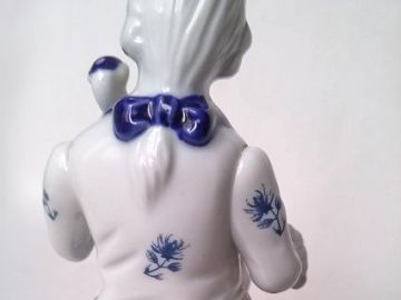 Belles statuettes figurines rare porcelaine Parastone peint main Pays-Bas Mum Me
