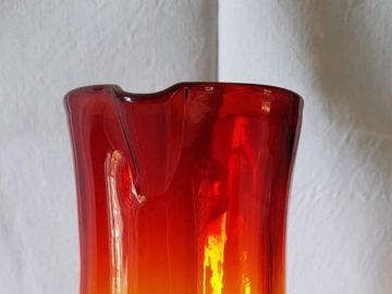 ANCIENNE PICHET CARAFE En Verre OURALINE Soufflé Bouche Art Deco EUR 48,00 - FR