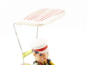 Lot De 2 Jouets Anciens En Tôle (répliques) - Mécaniques, Fonctionnels, Avec Clé