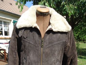 Blouson femme Taille 42 en croute de cuir de porc très chaud