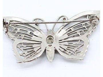 Broche Vintage Papillon En Métal Doré – Bon état, Style Rétro, Sans Marque