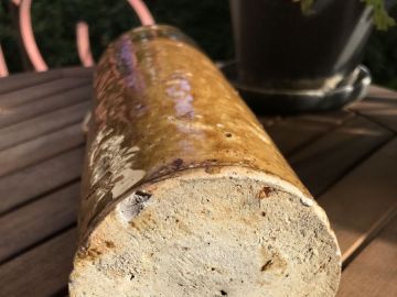 Bouteille Ancienne En Grès Vernissé - Fabriquée En France, Contenance 1 Litre