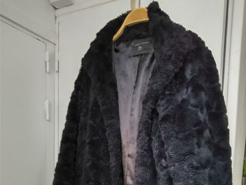 Manteau veste droite fourrure sherpa femme taille 38