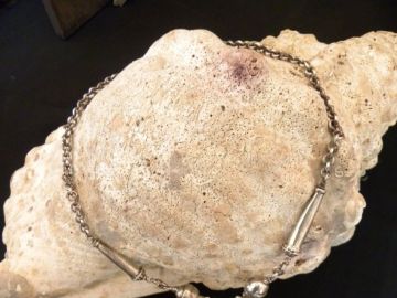 Collier Ancien En Argent Massif - Traditionnel Berbère émaillé, Pièce Ethnique Et Vintage
