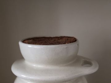 Pot à cornichons avec soucoupe et pince - 13 x 13 cm x H 15 cm
