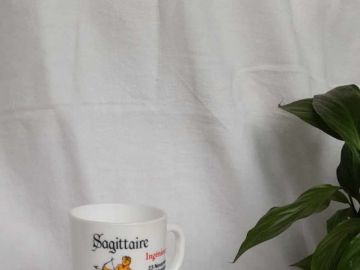 Mug Vintage Arcopal - Signe Du Zodiaque Balance - Verrerie Rétro - Multicouleur