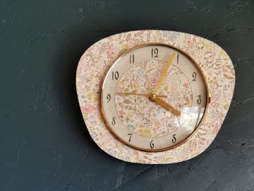 Horloge Murale Ronde 25 Cm Coquelicot Rouge Vintage - Silencieuse Cuisine Salon Chambre