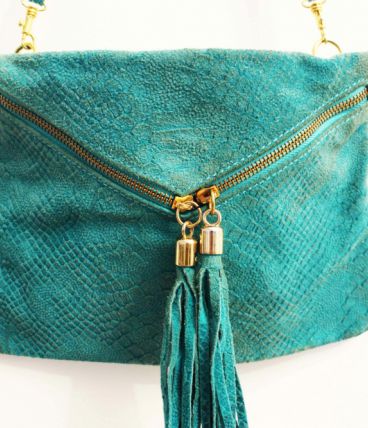 Pochette bandoulière verte