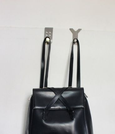 sac à dos en cuir bleu marine vintage