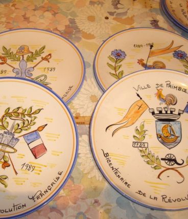 Lot de 6 Assiettes (Bi-Centenaire de la Révolution Française)