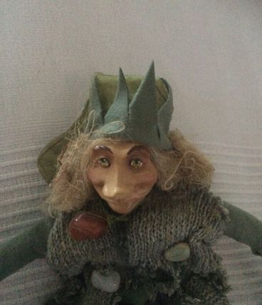 Poupée Elfe Chiffon et céramique