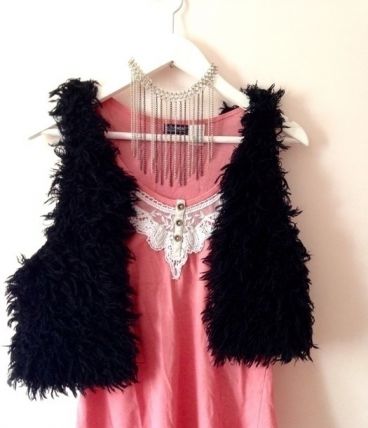 Gilet en laine DIY - Noir