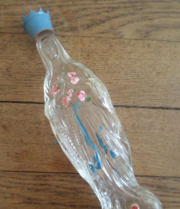 Statuette Vierge Marie eau bénite Lourdes - vintage
